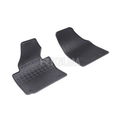 ALFOMBRILLAS DE GOMA NEGRAS PARA VOLKSWAGEN CADDY 2m (2004-2020) RIGUM