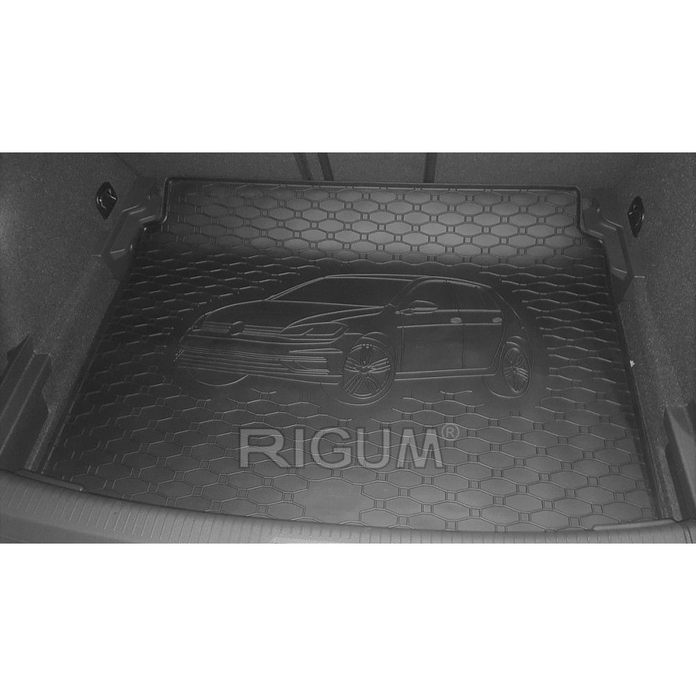 CAR RUBBER TRUNK MAT VW GOLF VII HB BOTTOM FLOOR (2012-...) RIGUM