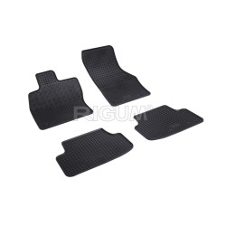 CAR RUBBER FLOOR MATS BLACK VOLKSWAGEN GOLF SPORTSVAN (2014-...) RIGUM