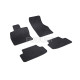 CAR RUBBER FLOOR MATS BLACK VOLKSWAGEN GOLF SPORTSVAN (2014-...) RIGUM
