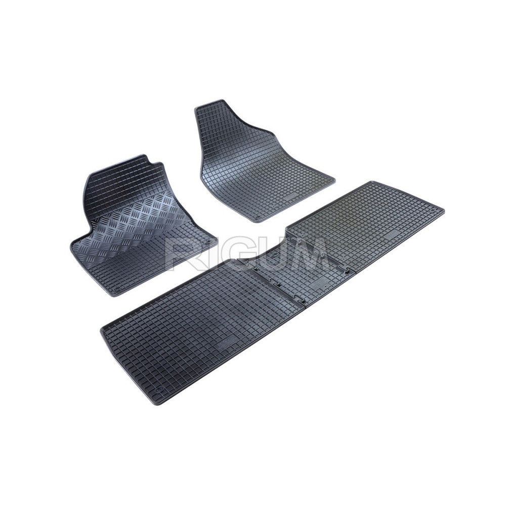 CAR RUBBER FLOOR MATS BLACK SEAT ALHAMBRA 5m (1995-2010) RIGUM