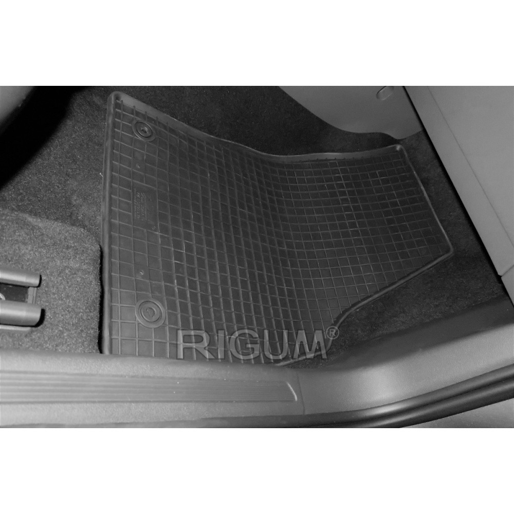 CAR RUBBER FLOOR MATS BLACK VOLKSWAGEN T-CROSS (2019-...) RIGUM