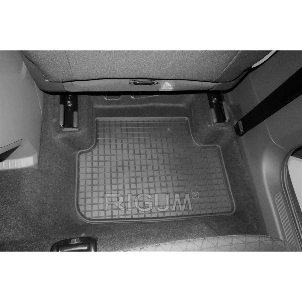 CAR RUBBER FLOOR MATS BLACK VOLKSWAGEN T-CROSS (2019-...) RIGUM