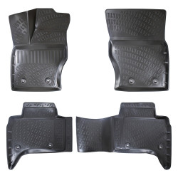 CAR RUBBER FLOOR MATS BLACK 3D LR RR Sport (2013-...) RIZLINE