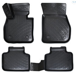 CAR RUBBER FLOOR MATS BLACK 3D Mini Countryman II (2017-...) RIZLINE