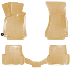 ALFOMBRILLAS DE GOMA BEIGE 3D PARA AUDI A6 C7 (2011-2018) RIZLINE