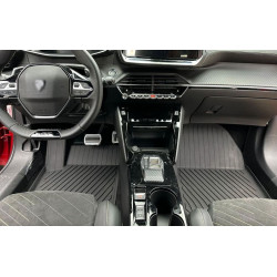 CAR RUBBER FLOOR MATS BLACK 3D PEUGEOT 2008 II (2019-...) RIZLINE PREMIUM