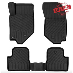 CAR RUBBER FLOOR MATS BLACK 3D PEUGEOT 2008 II (2019-...) RIZLINE PREMIUM