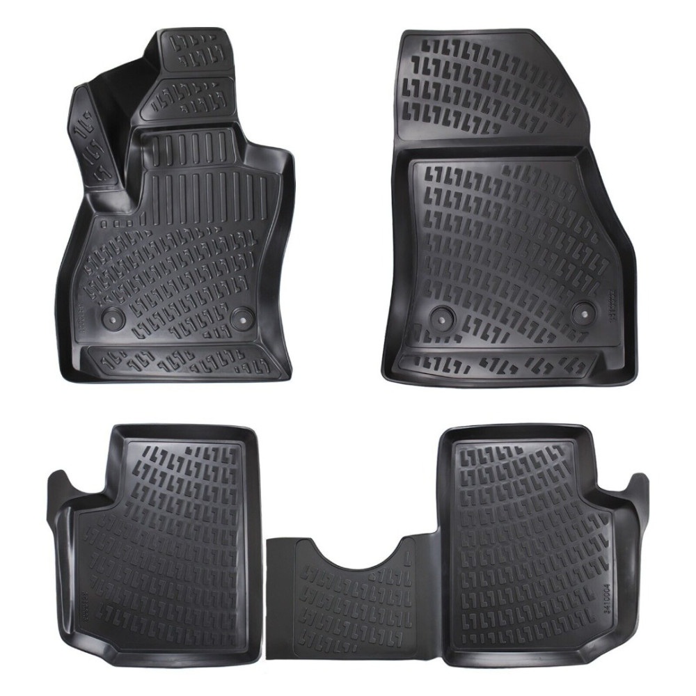 CAR RUBBER FLOOR MATS BLACK 3D CHRYSLER 300C (2011-...) RIZLINE