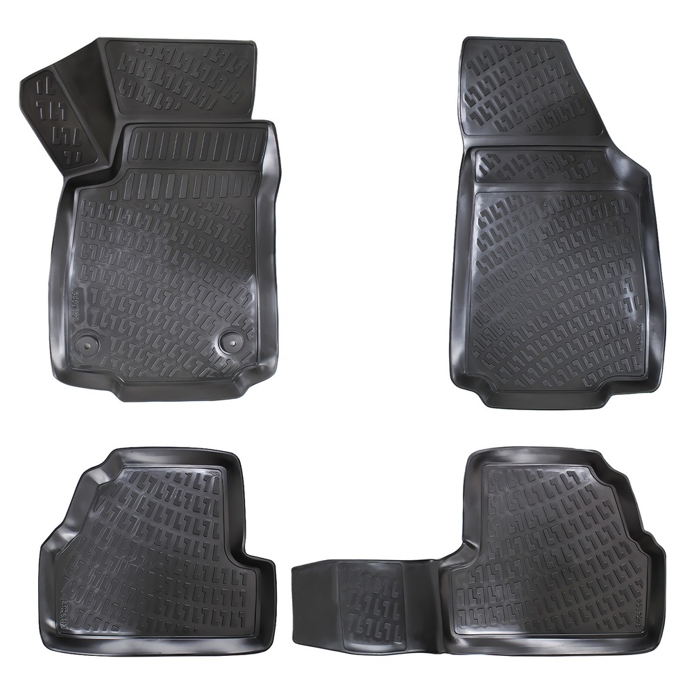 CAR RUBBER FLOOR MATS BLACK 3D OPEL MOKKA (2012-2019) RIZLINE