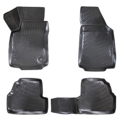 CAR RUBBER FLOOR MATS BLACK 3D OPEL MOKKA (2012-2019) RIZLINE