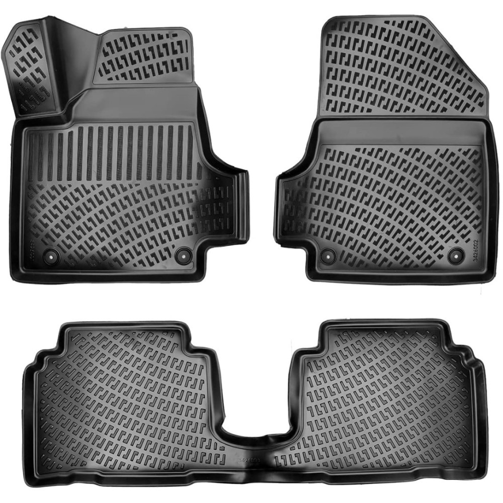 CAR RUBBER FLOOR MATS BLACK 3D HYUNDAI IONIQ 5 (2021-...) RIZLINE