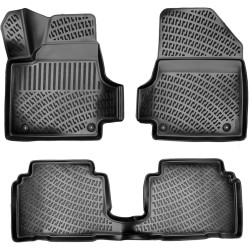 CAR RUBBER FLOOR MATS BLACK 3D HYUNDAI IONIQ 5 (2021-...) RIZLINE
