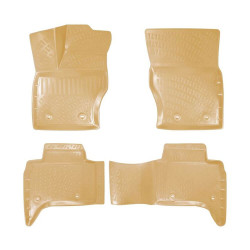 CAR RUBBER FLOOR MATS BEIGE 3D LR RR SPORT II (2013-2022) RIZLINE