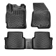 CAR RUBBER FLOOR MATS BLACK 3D DACIA JOGGER (2022-...) RIZLINE