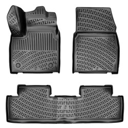 CAR RUBBER FLOOR MATS BLACK 3D RENAULT MEGANE E-TECH (2022-...) RIZLINE