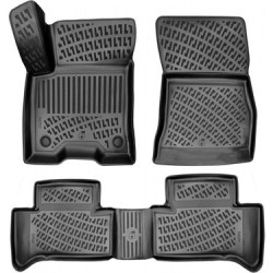 CAR RUBBER FLOOR MATS BLACK 3D MB EQA (2022-...) RIZLINE