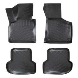 CAR RUBBER FLOOR MATS BLACK 3D AUDI A3 II (2003-2012) RIZLINE