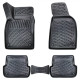 CAR RUBBER FLOOR MATS BLACK 3D AUDI A4 B6 (2000-2004) RIZLINE