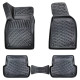 CAR RUBBER FLOOR MATS BLACK 3D  AUDI A4 (2001-2008) RIZLINE