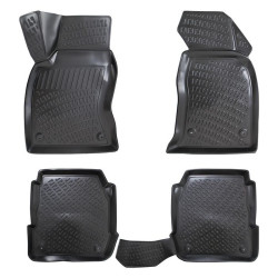 CAR RUBBER FLOOR MATS BLACK 3D AUDI A6 C5 (1997-2004) RIZLINE