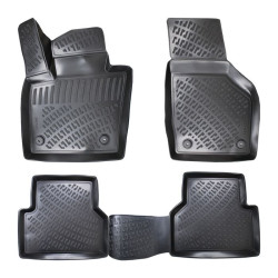 CAR RUBBER FLOOR MATS BLACK 3D AUDI Q3 (2011-2018) RIZLINE