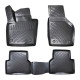 CAR RUBBER FLOOR MATS BLACK 3D AUDI Q3 (2011-2018) RIZLINE