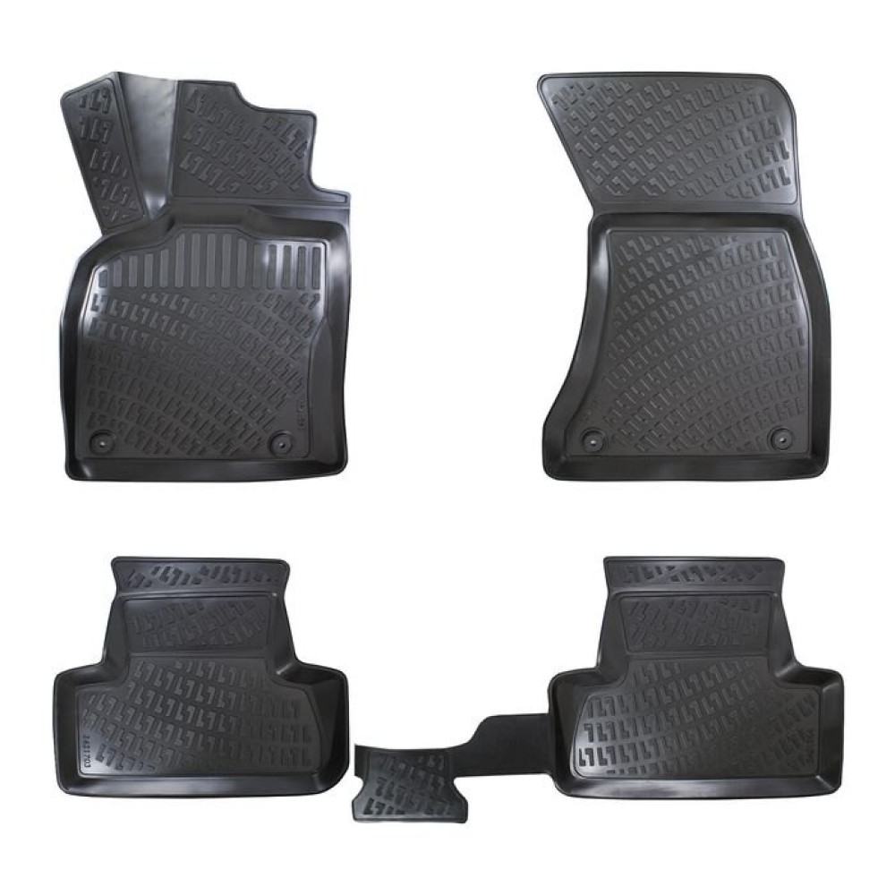 CAR RUBBER FLOOR MATS BLACK 3D AUDI Q5 (2008-2017) RIZLINE