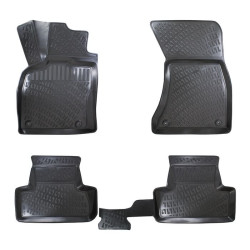 CAR RUBBER FLOOR MATS BLACK 3D AUDI Q5 (2008-2017) RIZLINE