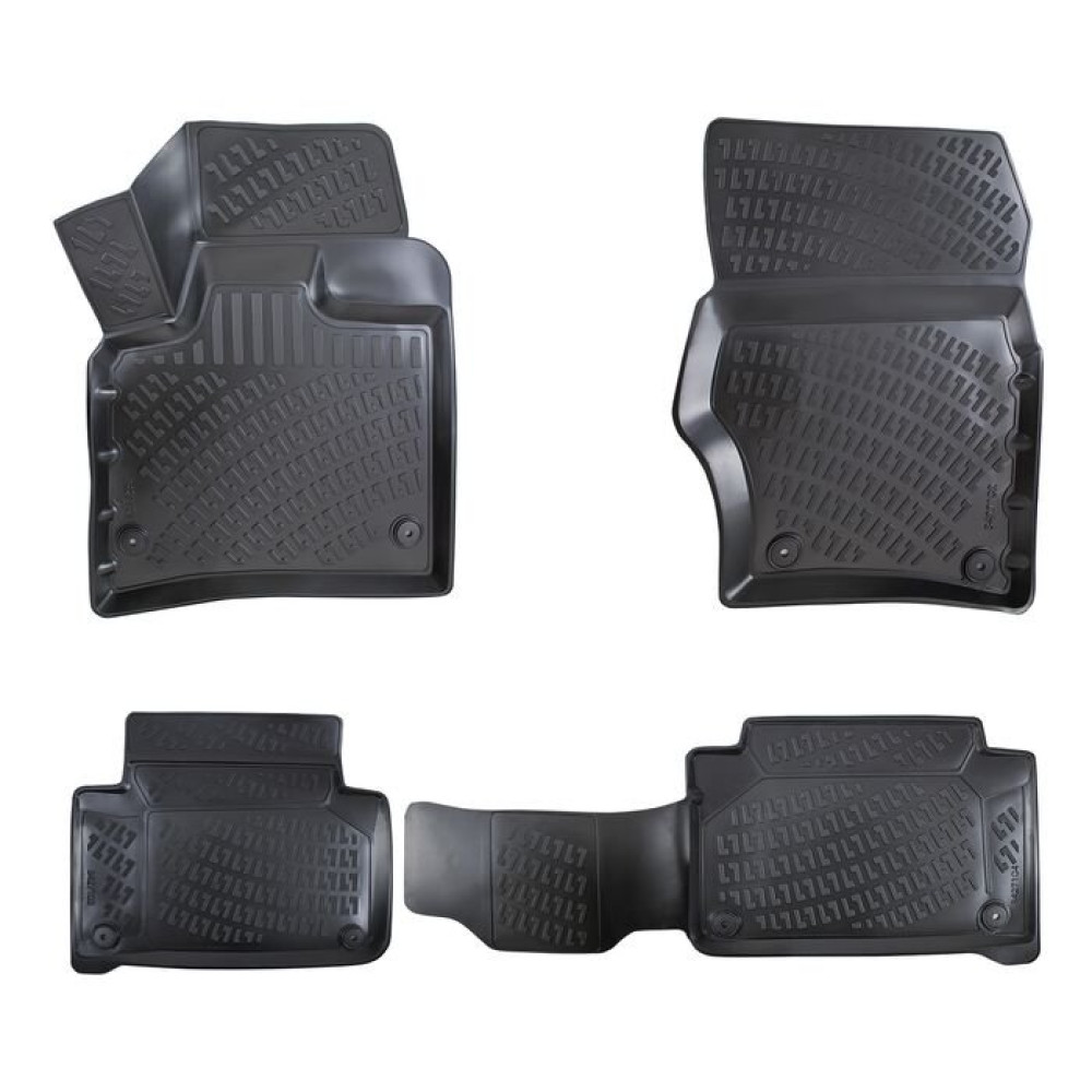 CAR RUBBER FLOOR MATS BLACK 3D AUDI Q7 (2005-2015) RIZLINE