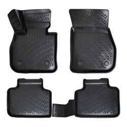 CAR RUBBER FLOOR MATS BLACK 3D BMW 2 ACTIVE TOURER F45 (2015-...) RIZLINE
