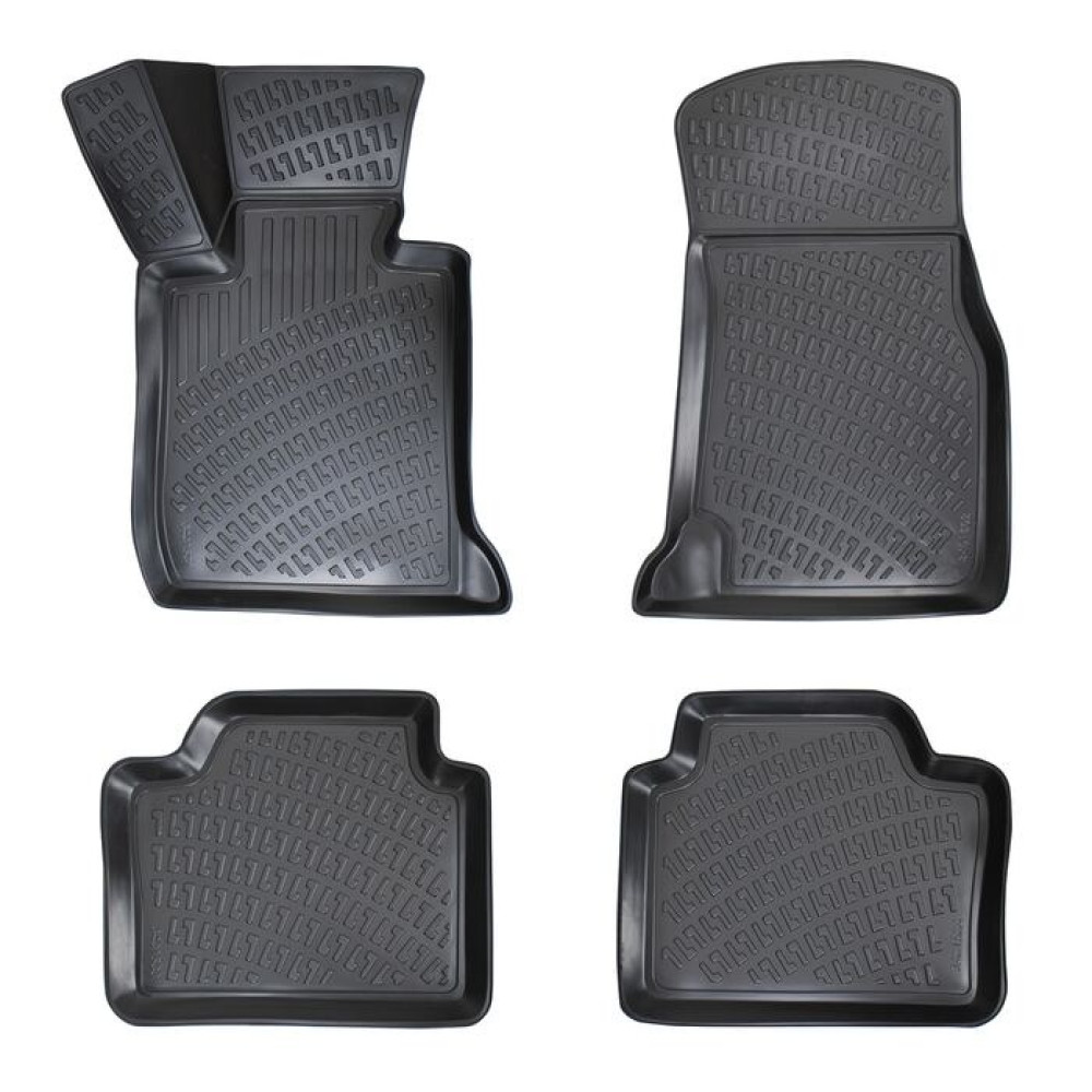 CAR RUBBER FLOOR MATS BLACK 3D BMW 3 E46 (1998-2005) RIZLINE