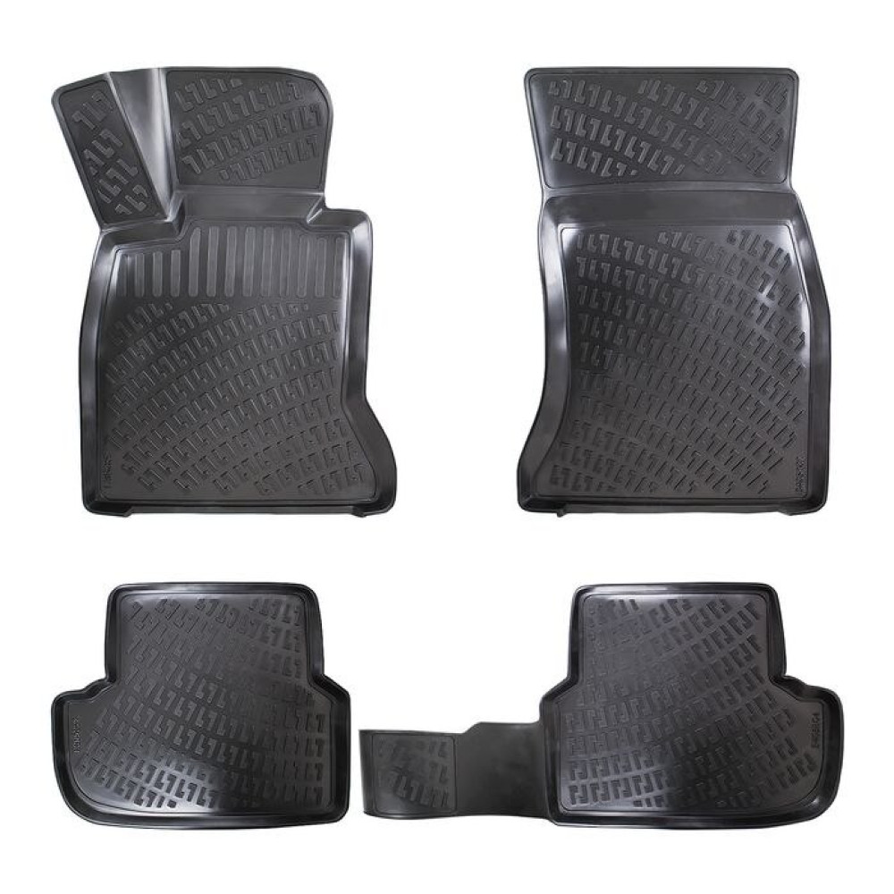 CAR RUBBER FLOOR MATS BLACK 3D BMW 5 G30/G31 (2017 -...) RIZLINE