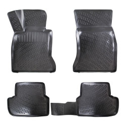 CAR RUBBER FLOOR MATS BLACK 3D BMW 5 G30/G31 (2017 -...) RIZLINE 