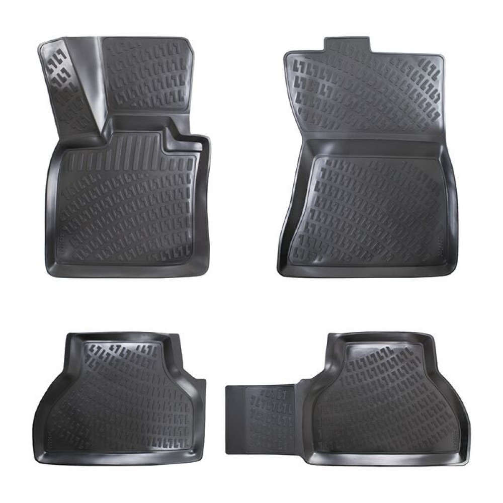 CAR RUBBER FLOOR MATS BLACK 3D BMW X5 E70/X6 E71 (2007-2013) RIZLINE