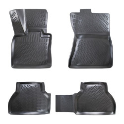 CAR RUBBER FLOOR MATS BLACK 3D BMW X5 E70/X6 E71 (2007-2013) RIZLINE