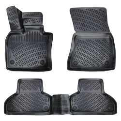 CAR RUBBER FLOOR MATS BLACK 3D BMW X5 F15/X6 F16 (2013-2018) RIZLINE