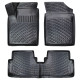 CAR RUBBER FLOOR MATS BLACK 3D PEUGEOT PARTNER I (1996-2008) RIZLINE