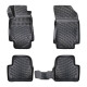 CAR RUBBER FLOOR MATS BLACK 3D CITROEN C3 III (2016-...) RIZLINE