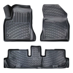 CAR RUBBER FLOOR MATS BLACK 3D CITROEN C4 GRAND PICASSO (7s.) (2006-2013) RIZLINE