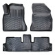 CAR RUBBER FLOOR MATS BLACK 3D CITROEN C4 GRAND PICASSO (7s.) (2006-2013) RIZLINE