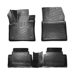 CAR RUBBER FLOOR MATS BLACK 3D CITROEN C5 Aircross (2017-...) RIZLINE