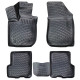CAR RUBBER FLOOR MATS BLACK 3D DACIA LOGAN II (2012 -...) RIZLINE