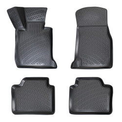 CAR RUBBER FLOOR MATS BLACK 3D BMW 3 F30/F31 XDRIVE (2012-2018) RIZLINE