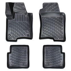 CAR RUBBER FLOOR MATS BLACK 3D FIAT PANDA III (2012-...) RIZLINE