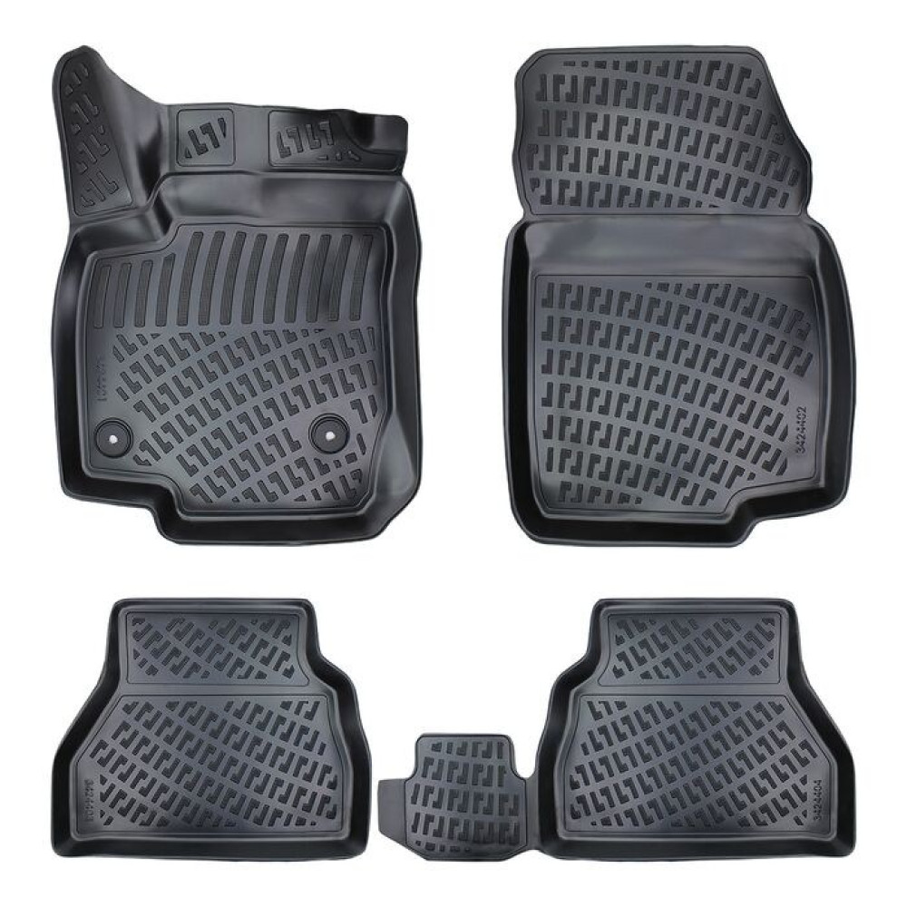 CAR RUBBER FLOOR MATS BLACK 3D FORD B-max (2012-...) RIZLINE