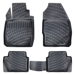 CAR RUBBER FLOOR MATS BLACK 3D FORD FIESTA (2002-2008) RIZLINE