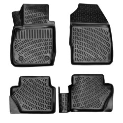 CAR RUBBER FLOOR MATS BLACK 3D FORD FIESTA (2008-2013) RIZLINE
