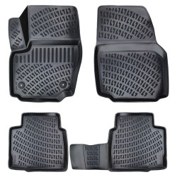CAR RUBBER FLOOR MATS BLACK 3D FORD MONDEO IV (2007-2014) RIZLINE