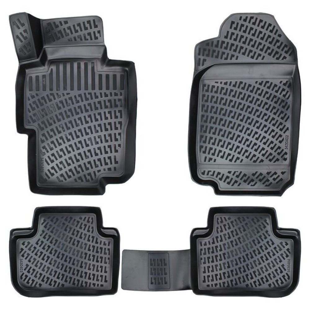 CAR RUBBER FLOOR MATS BLACK 3D HONDA ACCORD  (2002-2008) RIZLINE